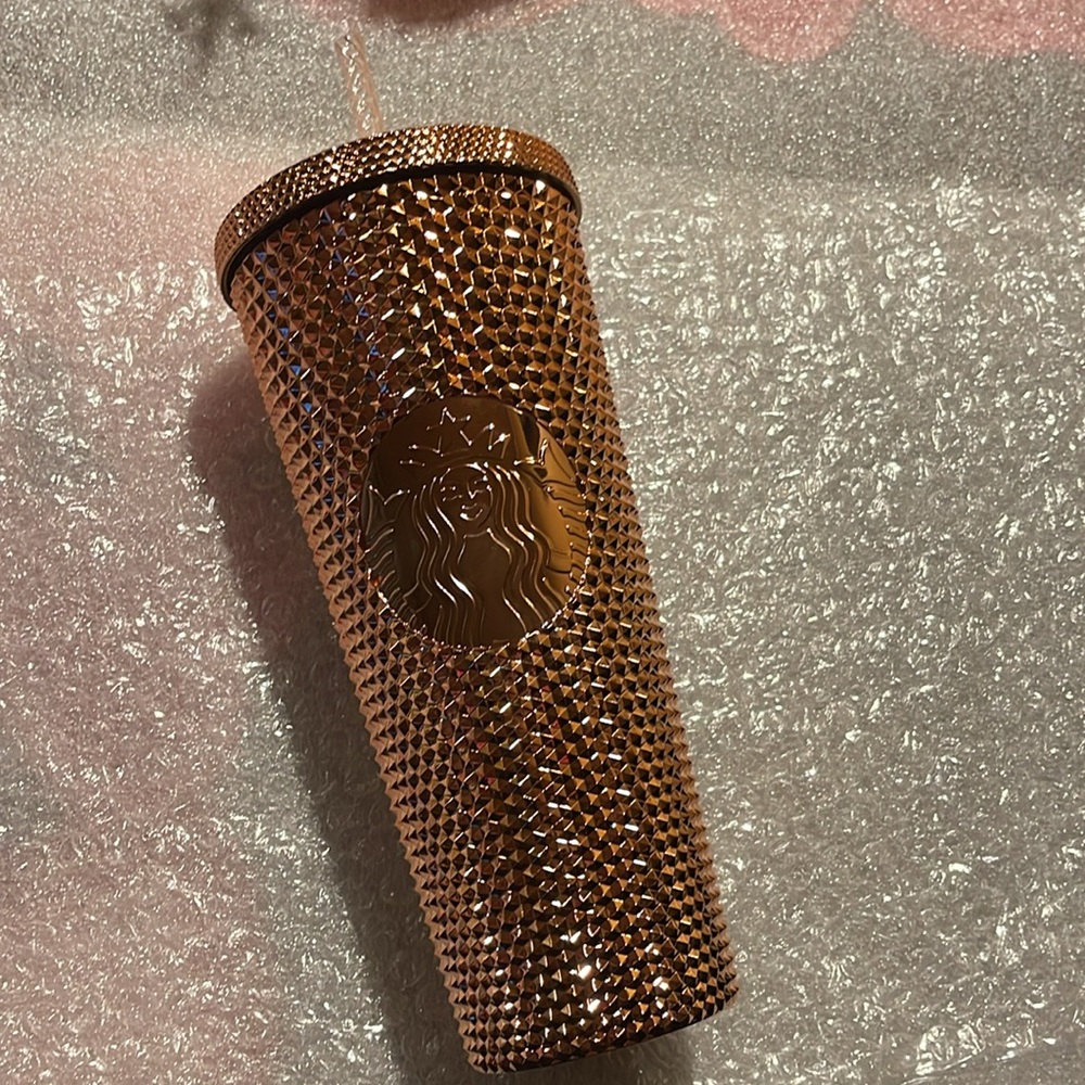 LATAM/Mexico Rose Gold Studded Tumbler